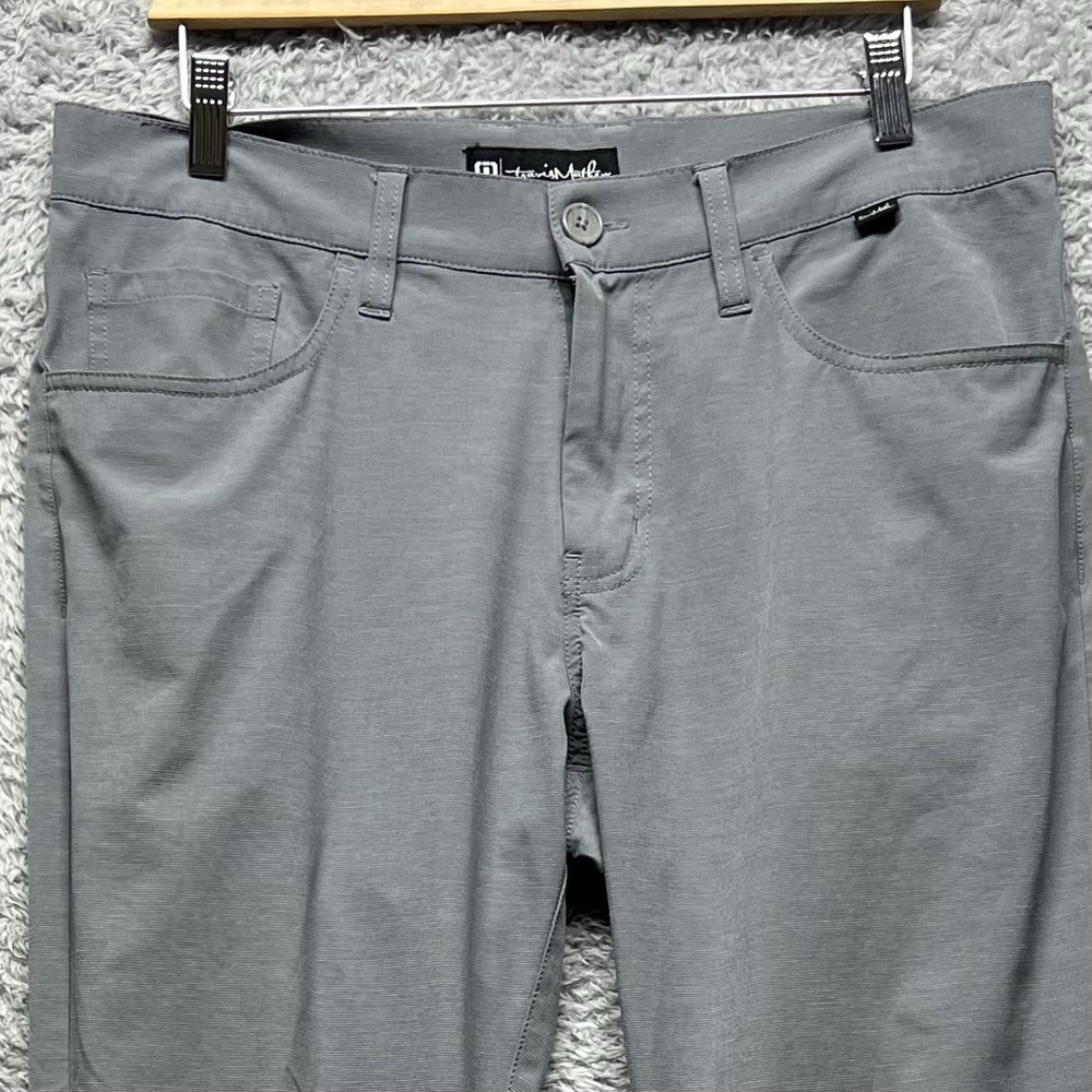Travis Mathew Open to Close 2.0 Pants Mens 34x29 Heather Gray Performance Golf - Picture 3 of 14